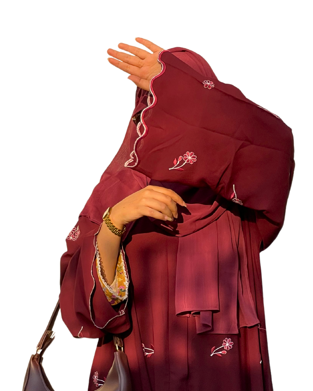Farah - Maroon Abaya