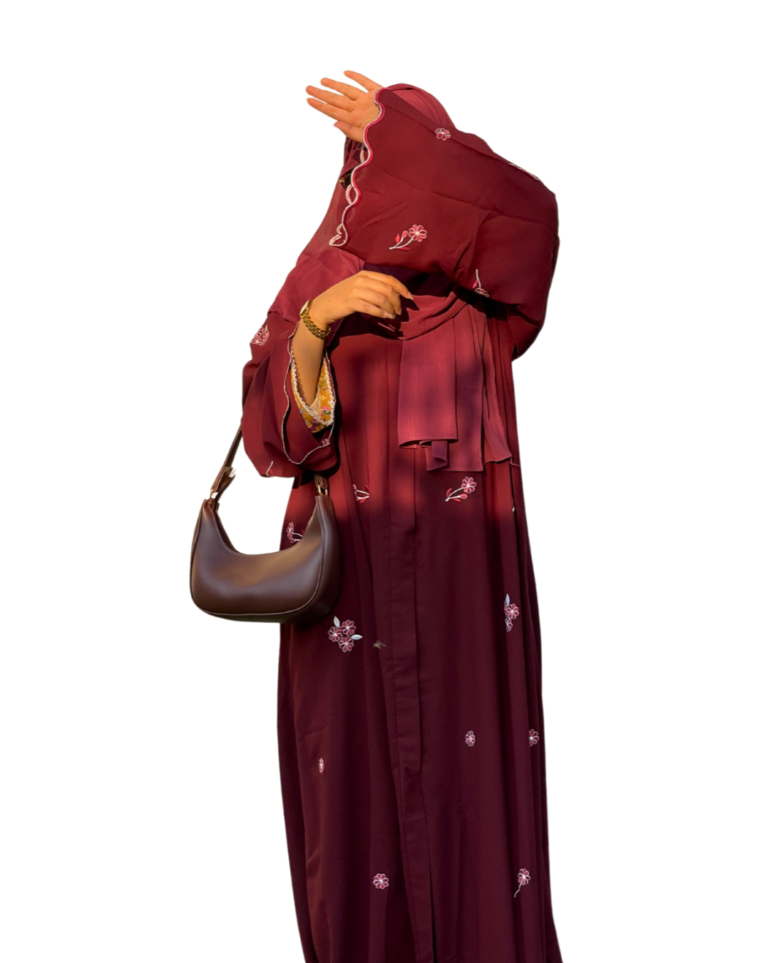 Farah - Maroon Abaya