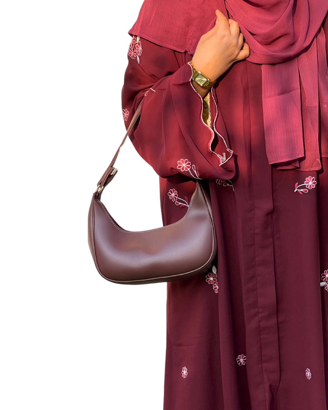 Farah - Maroon Abaya
