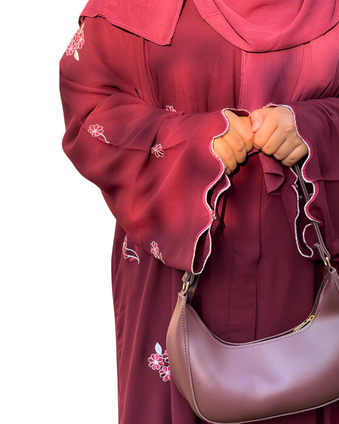 Farah - Maroon Abaya
