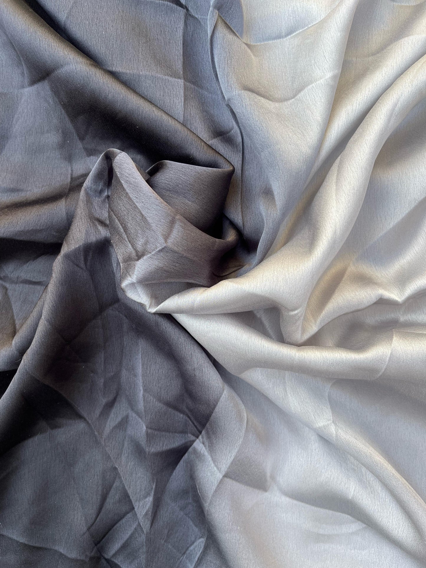 Black & White Silk Ombre Hijab